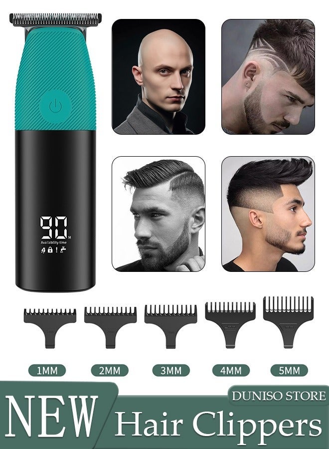 DUNISO Smart Hair Clippers Electric with 5 Kinds of Positioning Combs Turbo Motor Hair Cutting Kit Pro Mens Clippers for LED Display Cordless Rechargeable Hair Trimmer Set Professional Barbers Grooming Kit - Image 1