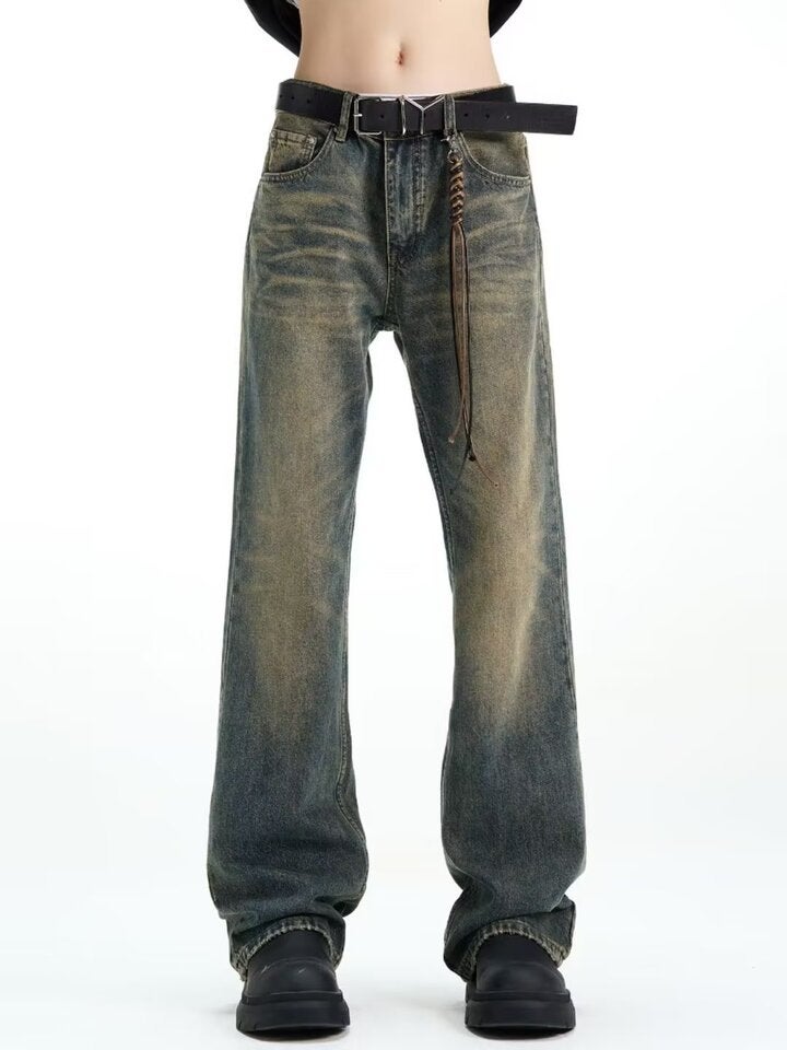 Unisex Classic Denim Jeans Loose Fit Daily Outdoor Wear - Image 1