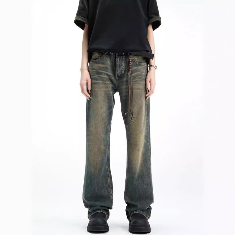 Unisex Classic Denim Jeans Loose Fit Daily Outdoor Wear - Image 3