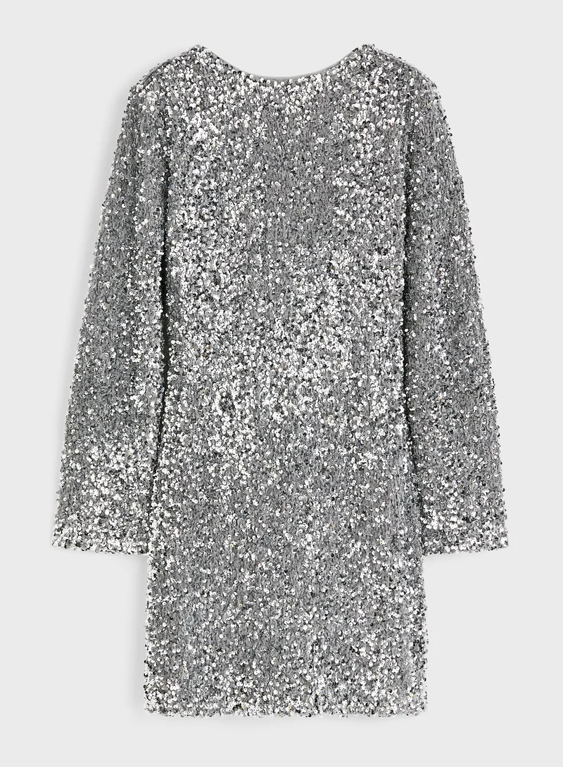 H&M Sequin Detail Dress