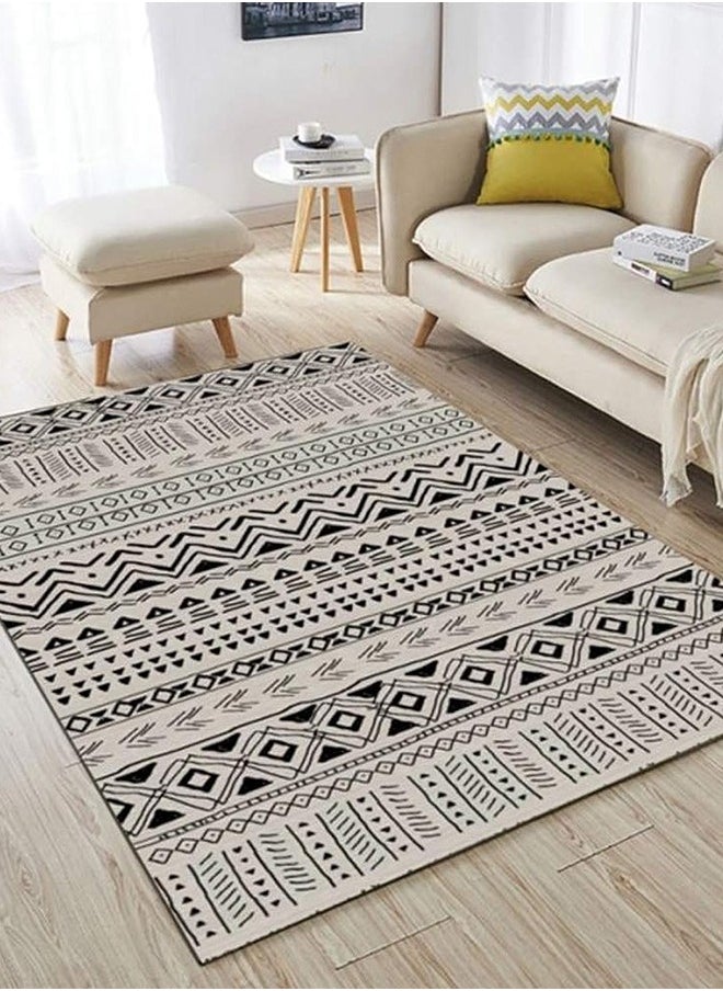Bukela - Moroccan Ethnic Style Carpet, Area Rug Living Room Bedroom Rugs and Mats Rectangular Soft Touch Carpet, 140×200 Cm - Image 1