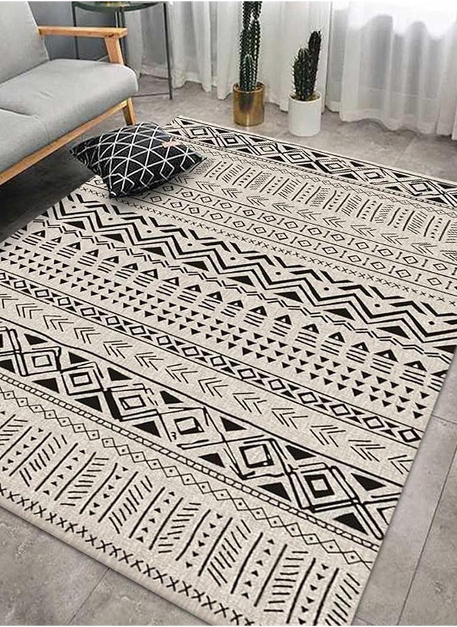 Bukela - Moroccan Ethnic Style Carpet, Area Rug Living Room Bedroom Rugs and Mats Rectangular Soft Touch Carpet, 140×200 Cm - Image 1