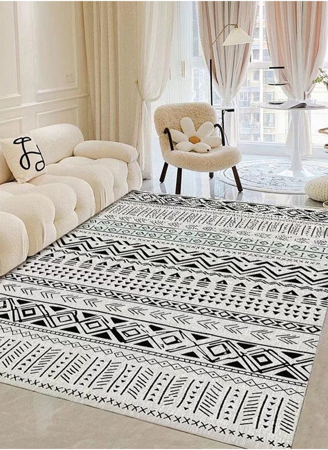 Bukela - Moroccan Ethnic Style Carpet, Area Rug Living Room Bedroom Rugs and Mats Rectangular Soft Touch Carpet, 140×200 Cm - Image 1