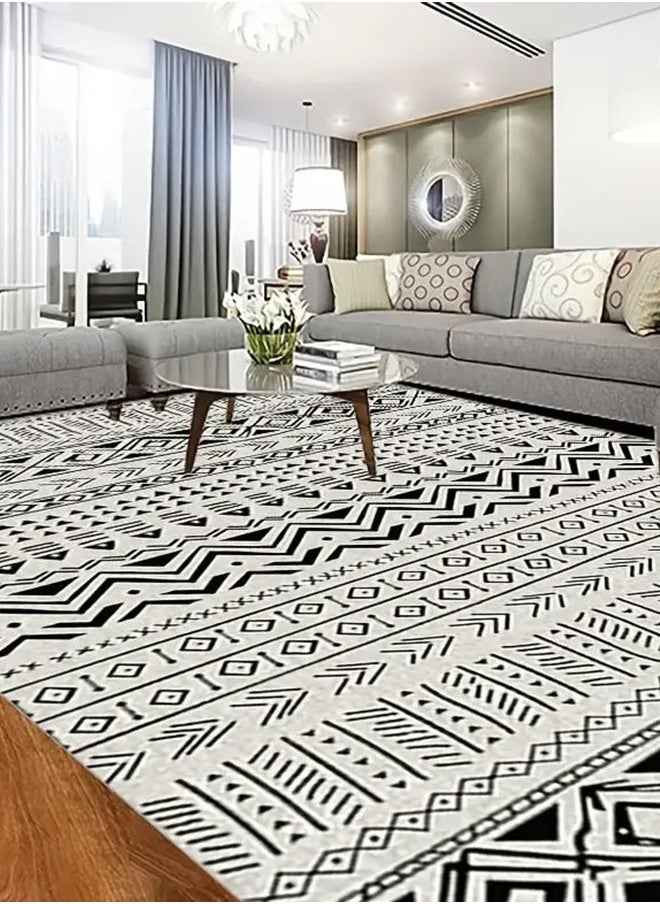 Bukela - Moroccan Ethnic Style Carpet, Area Rug Living Room Bedroom Rugs and Mats Rectangular Soft Touch Carpet, 140×200 Cm - Image 1