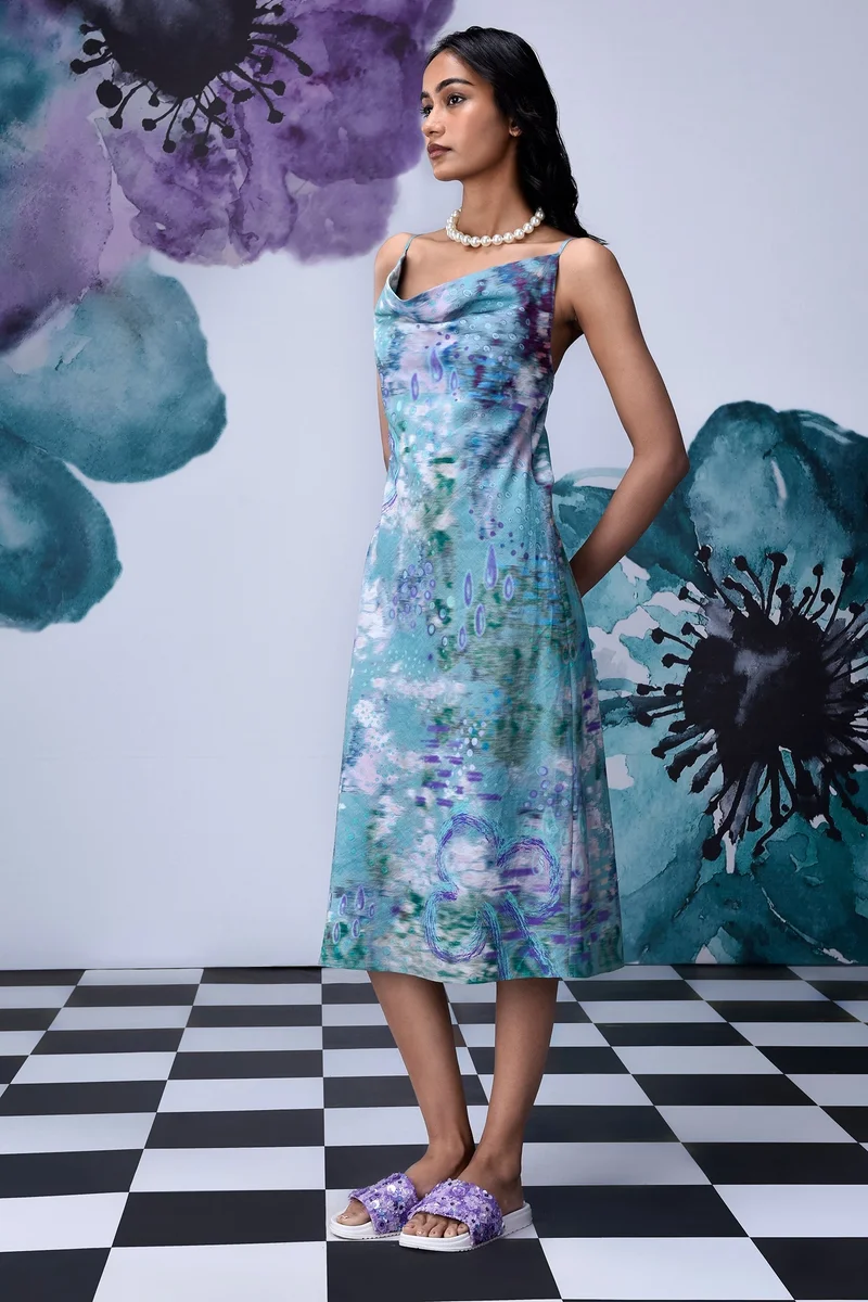 Genes Lecoanet Hemant Pool of Tears Slim Fit Slip Dress