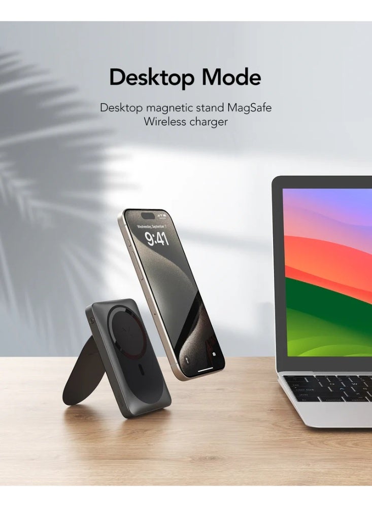 فيجير باور بانك مغناطيسي لاسلكي PD 20W – شحن سريع، تثبيت قوي، تصميم خفيف وسهل الحمل - Image 2