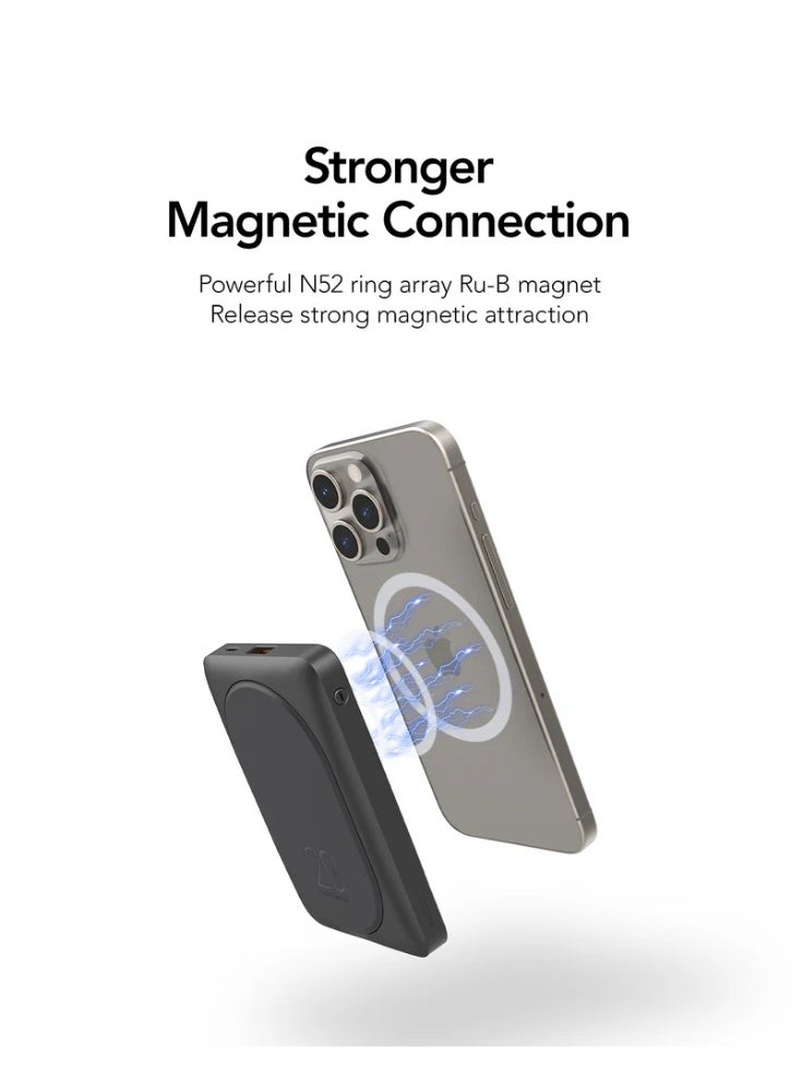 فيجير باور بانك مغناطيسي لاسلكي PD 20W – شحن سريع، تثبيت قوي، تصميم خفيف وسهل الحمل - Image 4