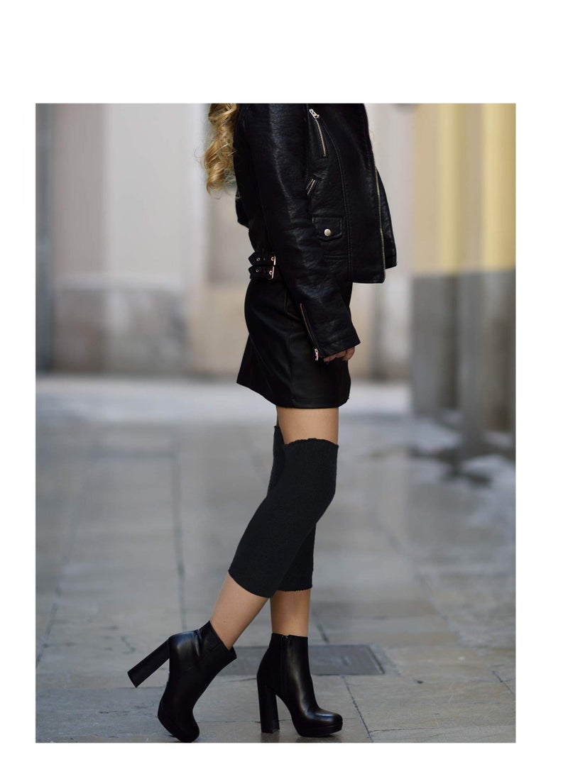 Captaintech 3 Pairs Knee Warmers for Women Warm Knee Pads Fabric Leg Warmers Arthritic Knee Braces Compression Sleeve Knee Supports - Image 2