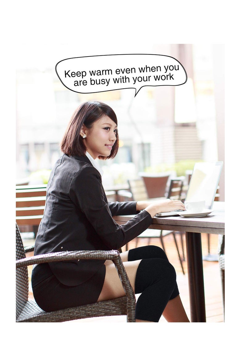 Captaintech 3 Pairs Knee Warmers for Women Warm Knee Pads Fabric Leg Warmers Arthritic Knee Braces Compression Sleeve Knee Supports - Image 4