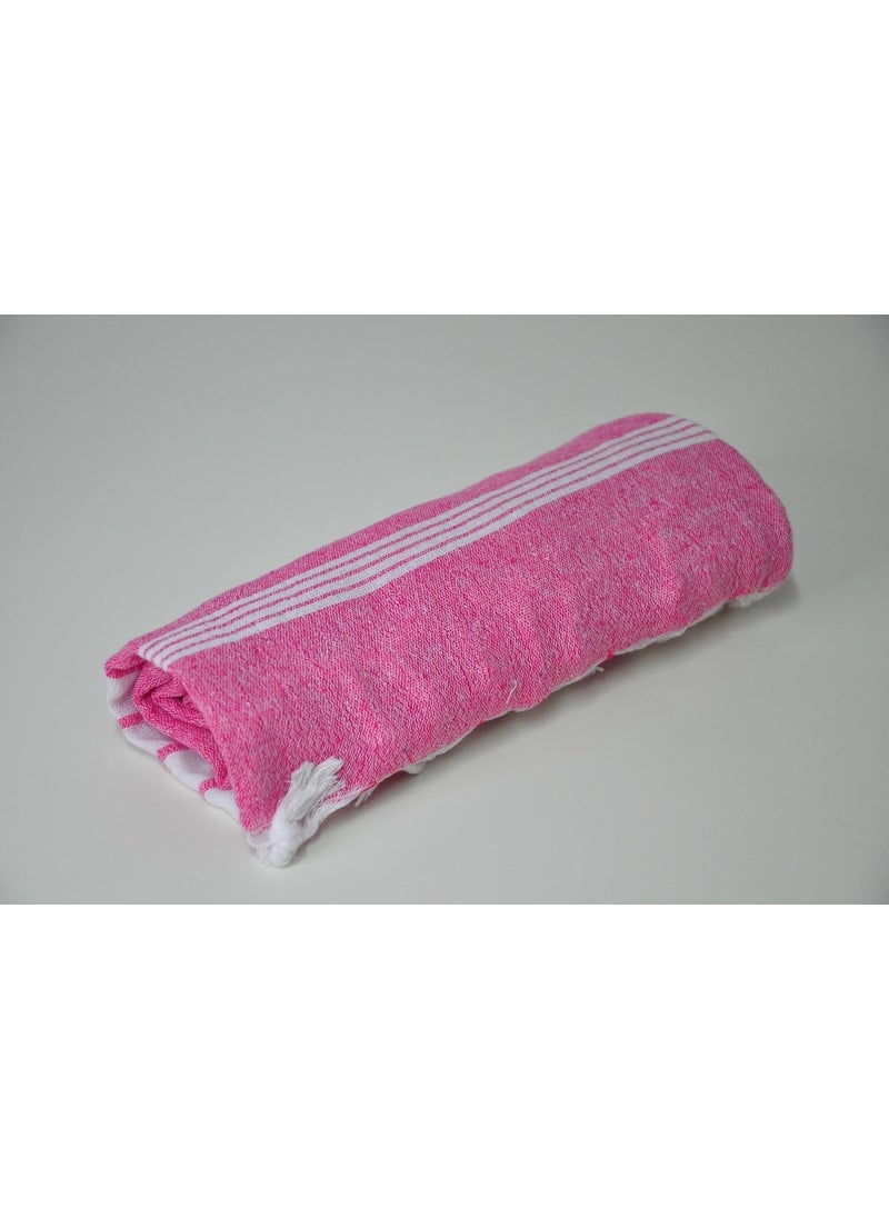 Rosa Bianca Missi Pink Washed Cotton Loincloth with White Stripe  - Image 2