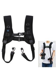PULUZ DSLR Camera Strap  Double Shoulder Camera Strap Chest Harness with Quick Release Buckles - Compatible with Canon, Nikon, Sony Point and Shoot and Mirrorless Cameras  - Image 1