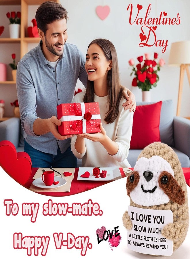 MBL Anniversary for Men Women Him - I Love You Sloth Much, Small Cute Sloth Gifts for Wife Husband Girlfriend Boyfriend Fiance Couple Lover Her Birthday Wedding Christmas Stocking Stuffers Present - Image 3