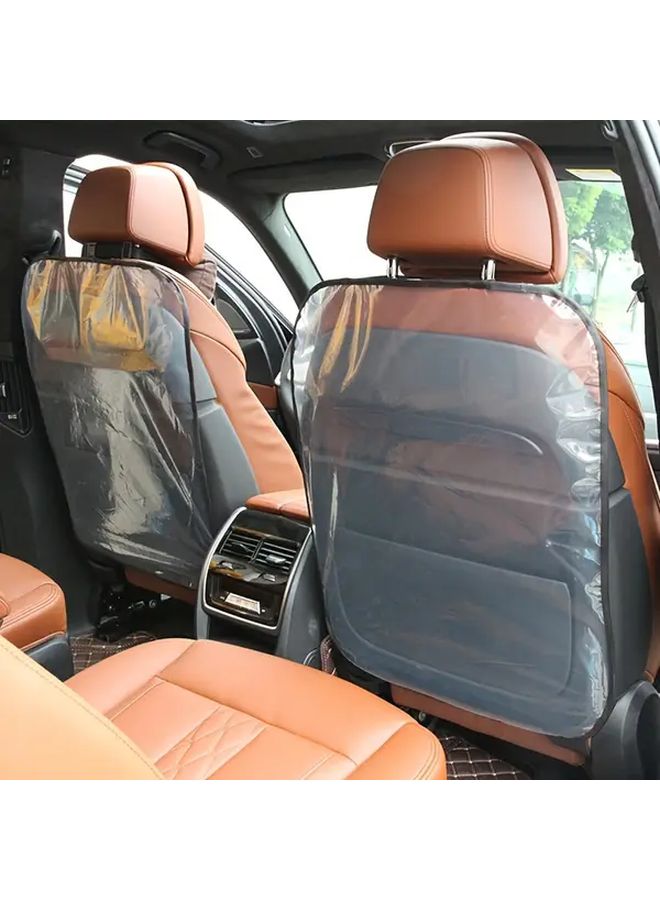 2Pcs Black PVC Rear Seat Covers Waterproof Anti Fouling Machine Washable - Image 1