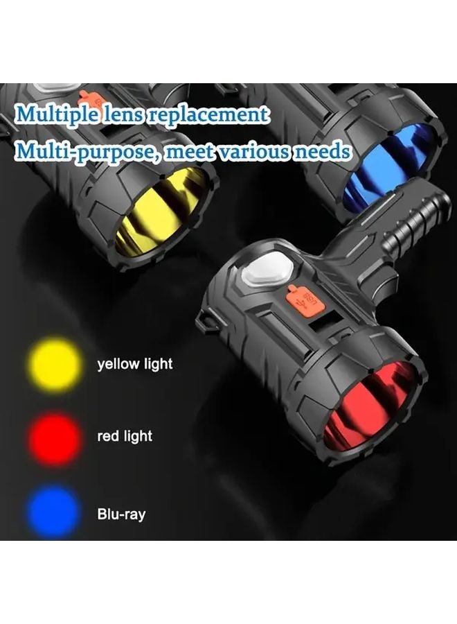 2 Pack Solar Super Bright LED Handheld Lamp Portable Hangable Emergency Flashlight Adjustable Modes - Image 3