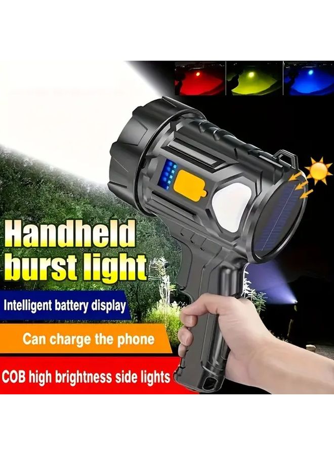 2 Pack Solar Super Bright LED Handheld Lamp Portable Hangable Emergency Flashlight Adjustable Modes - Image 2