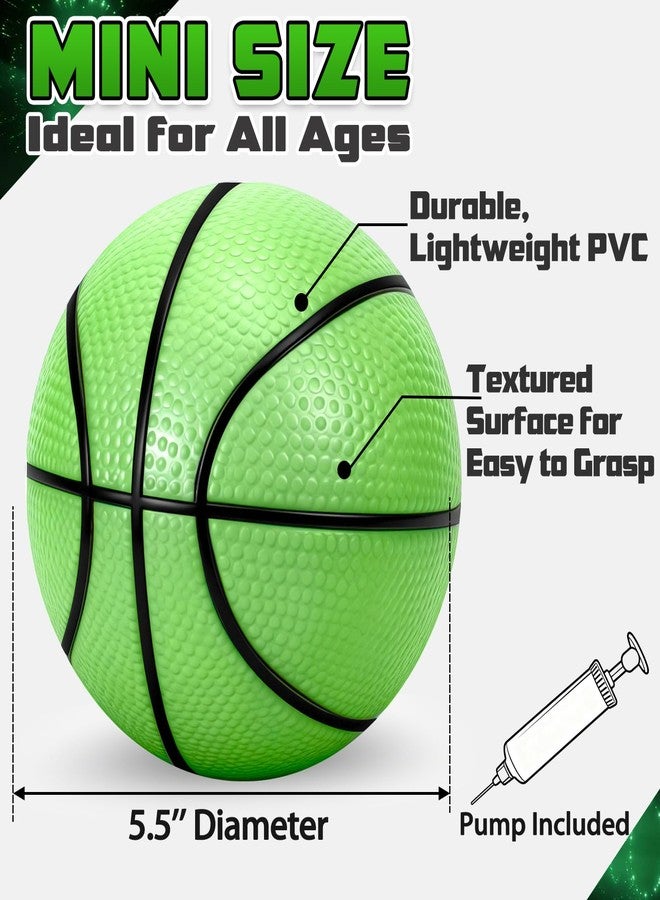 Ynanimery Glow in The Dark Basketball, 6 Pack Mini Basketball Toy for Kids and Adults, Great for Floating Water Basketball Hoops Toys Beach Pool Games Pool Party and Indoor or Outdoor Play - Image 5