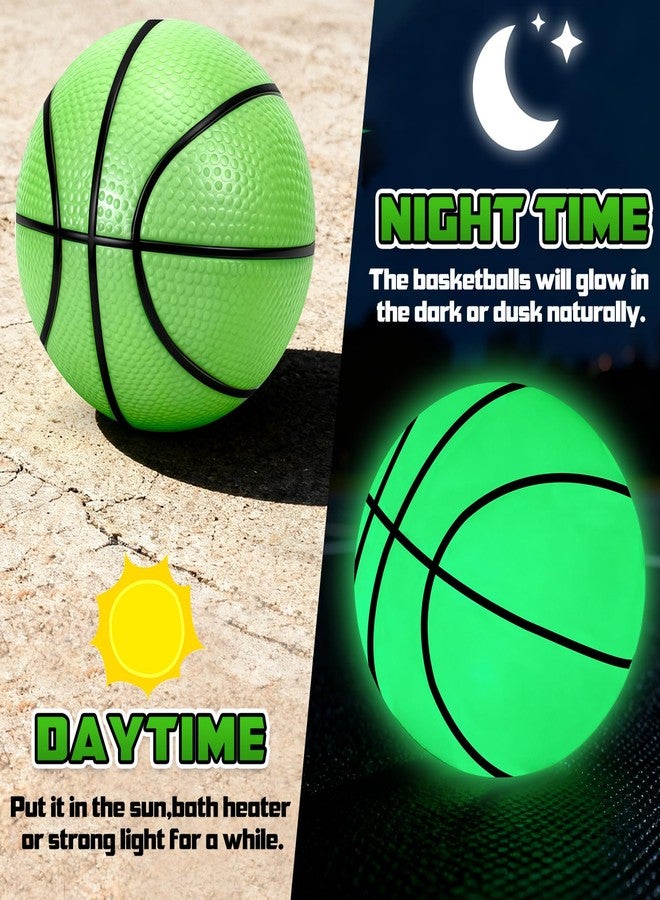 Ynanimery Glow in The Dark Basketball, 6 Pack Mini Basketball Toy for Kids and Adults, Great for Floating Water Basketball Hoops Toys Beach Pool Games Pool Party and Indoor or Outdoor Play - Image 2