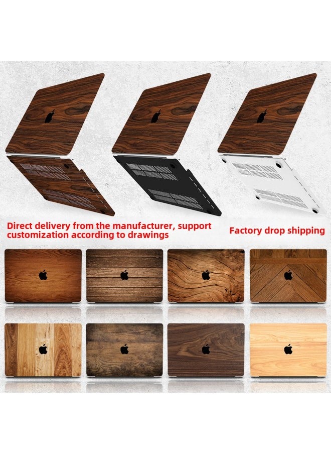 Generic - Macbook Protective Cover For Apple Laptop Case Air Pro Color Painted Wood Grain Computer Case-Color:RS-403-Applicable Model:Air13(A1369/A1466) - Image 1