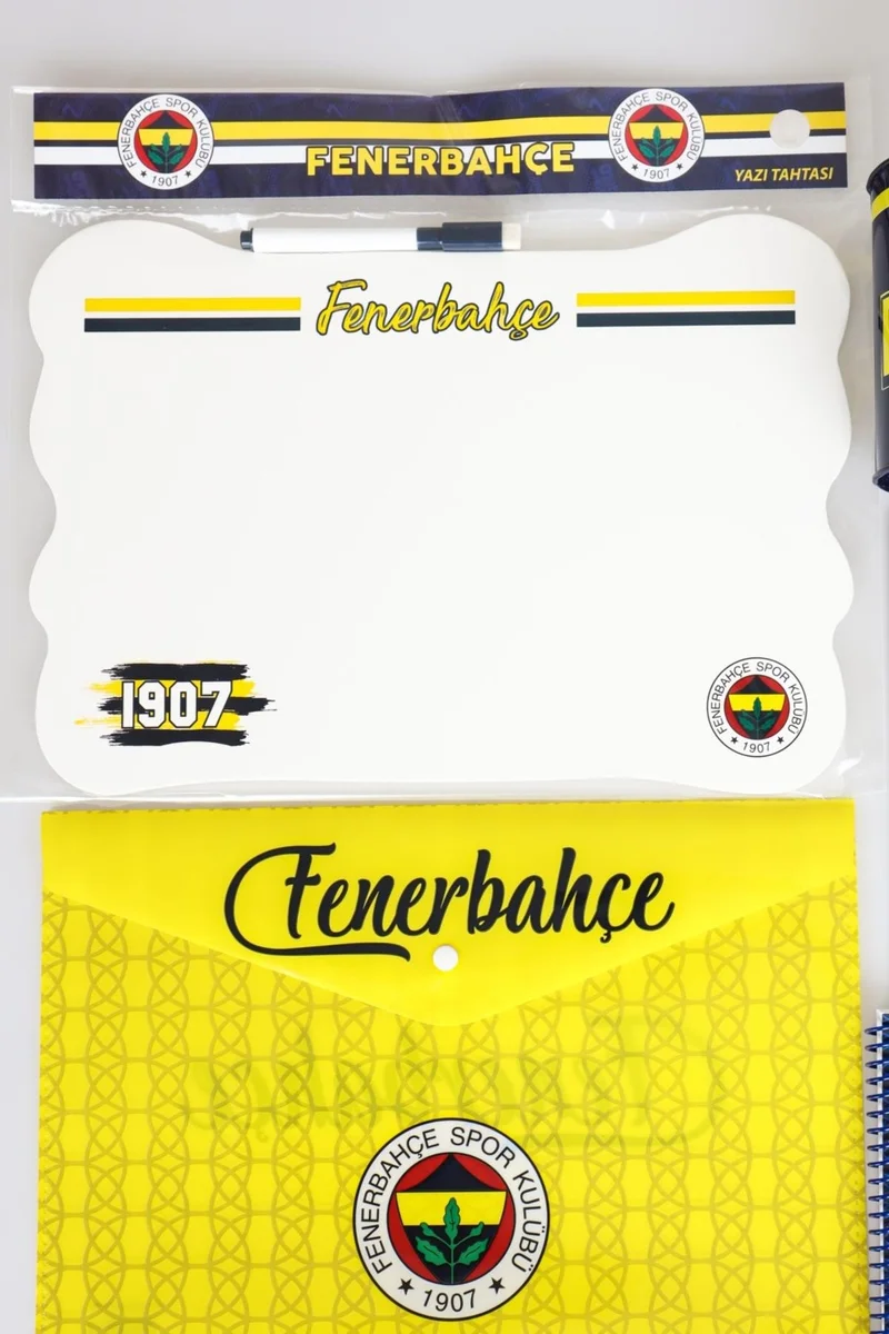 Fenerbahçe New Season Licensed Snap File Memo Pad Writing Board Piggy Bank Tip Pen and Tip Set
