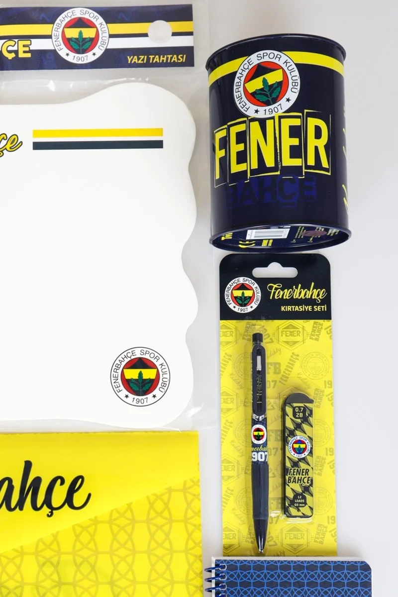Fenerbahçe New Season Licensed Snap File Memo Pad Writing Board Piggy Bank Tip Pen and Tip Set