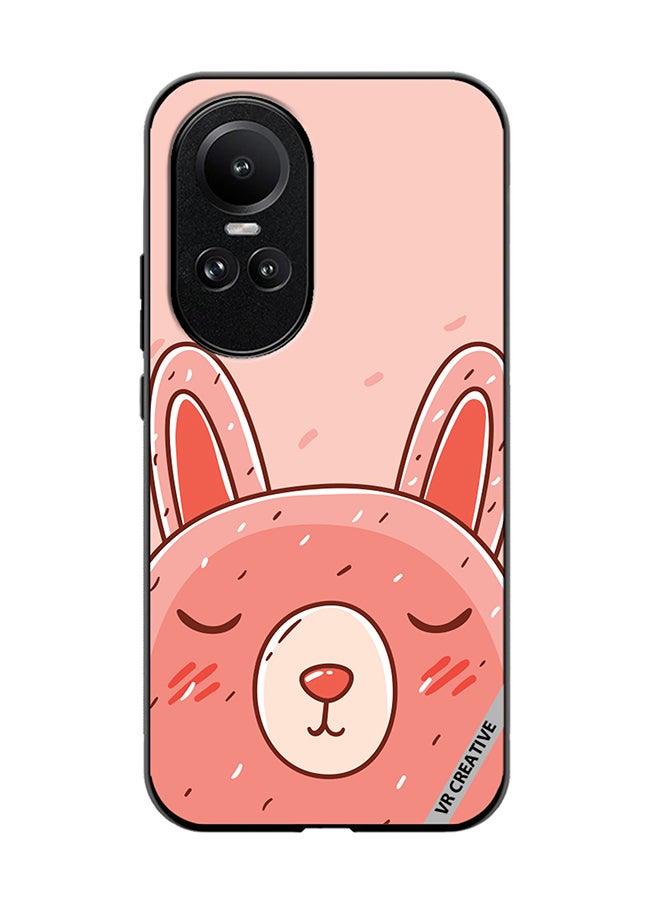 VR CREATIVE Protective Case Cover For Oppo Reno 10 Pro Sleeping Rabbit Design Multicolour - Image 1