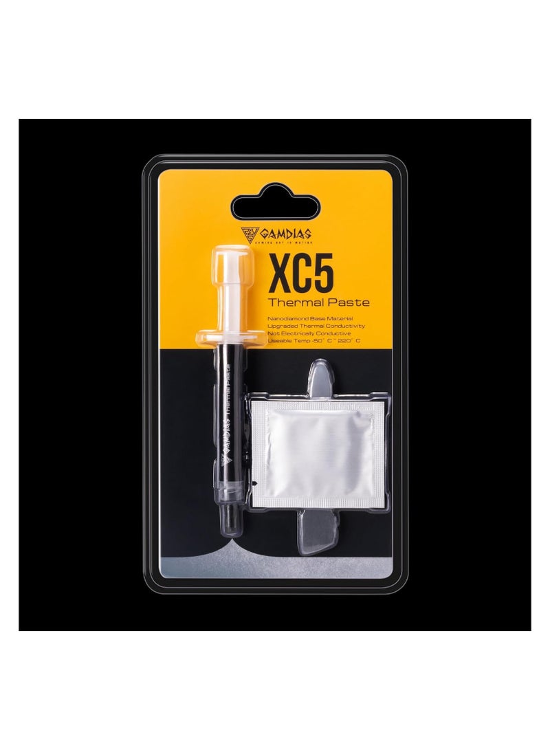 GAMDIAS GAMDIAS XC5 (4g, incl. Cleaning Wipe and Scraper) - Ultimate Performance Thermal Paste for CPU, GPU, consoles, laptops, high thermal conductivity, long durability, non-conductive, non-capacitive  - Image 4
