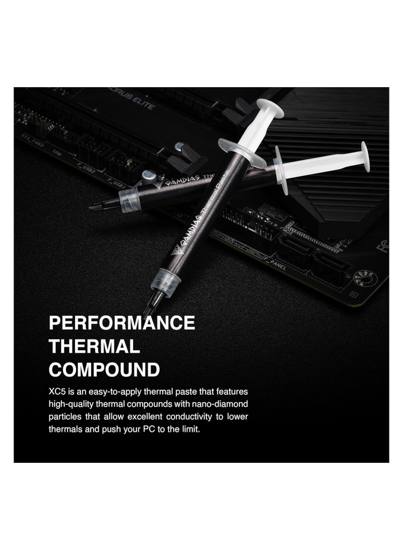 GAMDIAS GAMDIAS XC5 (4g, incl. Cleaning Wipe and Scraper) - Ultimate Performance Thermal Paste for CPU, GPU, consoles, laptops, high thermal conductivity, long durability, non-conductive, non-capacitive  - Image 5