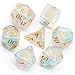 UDIXI Glitter DND Dice Set 7Die Galaxy DD Polyhedral Dice Set Iridecent Swirls for Role Playing Game and Board Game Pink Cyan - Image 3