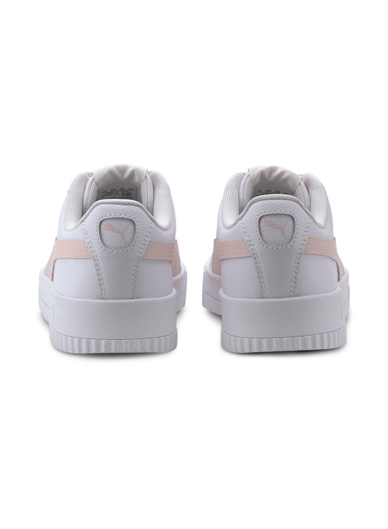 PUMA Carina Womens White Casual Lace Up Sneakers - Image 4