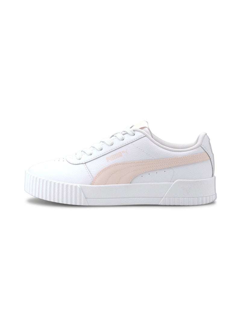 PUMA Carina Womens White Casual Lace Up Sneakers - Image 2