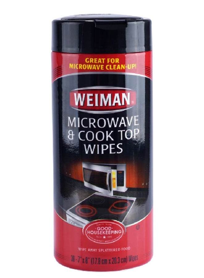 ويمان مناديل تنظيف سطح الموقد والميكروويف مقاومة للخدوش 30 قطعة 7 x 8 بوصة - Image 1