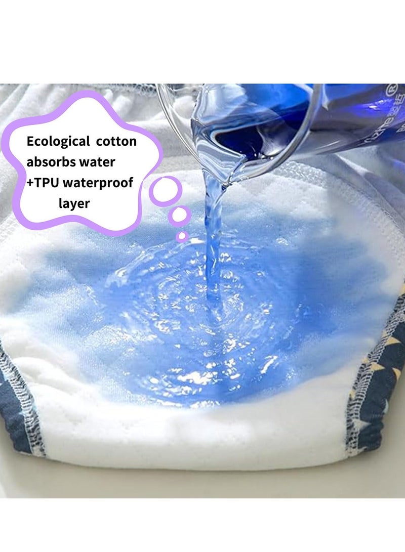 5-Pack Baby Potty Training Pants Breathable Toddler Underwear for Boys and Girls Highly Absorbent Reusable Diapers for 1-3 Years Old Washable Cotton Pocket Diapers - Image 4