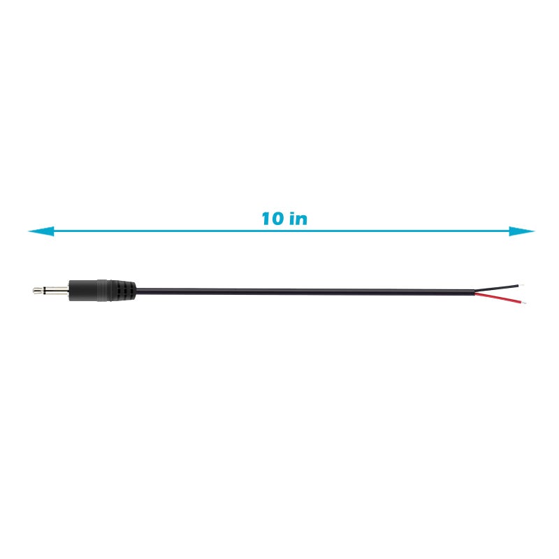 Fancasee 10-Pack 3.5mm 1/8" to Speaker Wire TS Mono Male Plug to Bare Wire Pigtail 3.5mm Jack Connector Adapter Repair Audio Cable for Speaker, Trigger Cable - Image 4