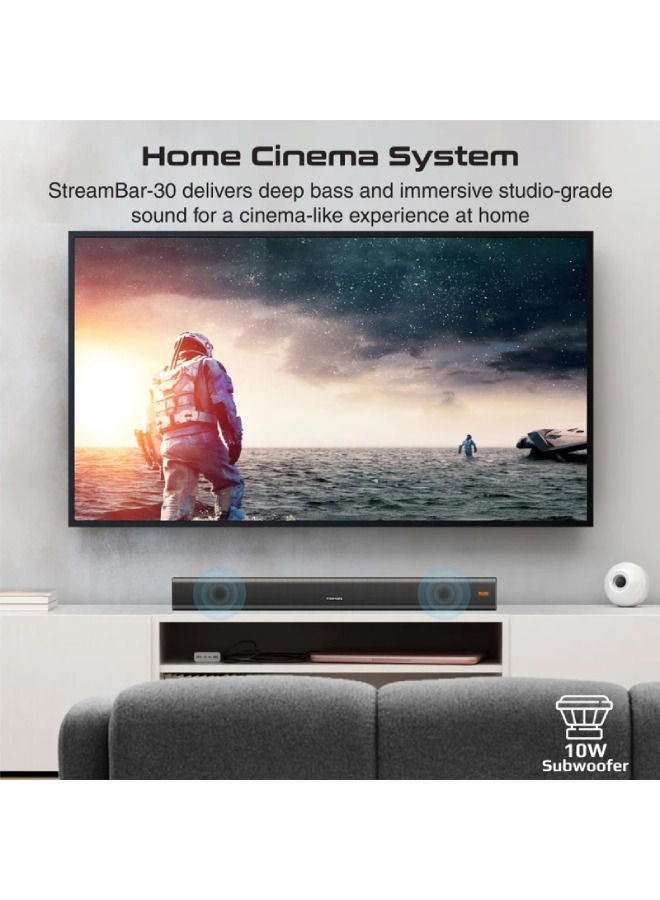 PROMATE 30W BassBoost SoundBar with Subwoofer StreamBar-30 - Image 2