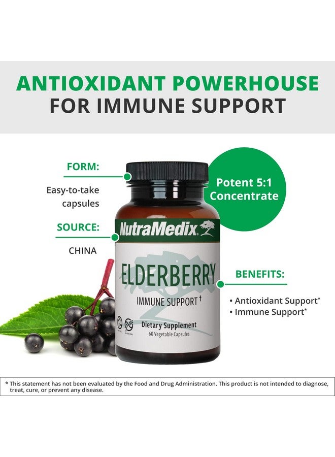 NutraMedix Elderberry Antioxidants Supplement Capsules - Elderberry Extract to Promote a Healthy Inflammatory Response, Daily Immune Support, and Bowel Health (60 Capsules) - Image 4