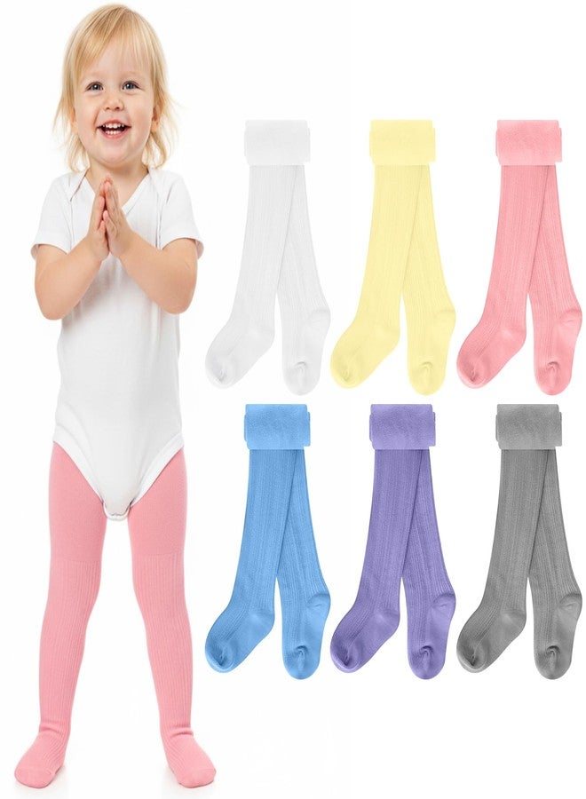 جوارب طويلة قطنية سميكة محبوكة بنمط كابلات، من Chicingyou، 6 قطع، مثالية كهدية للأطفال الصغار في عيد الميلاد، مقاسات من 2 إلى 4 سنوات، متعددة الألوان - Image 1