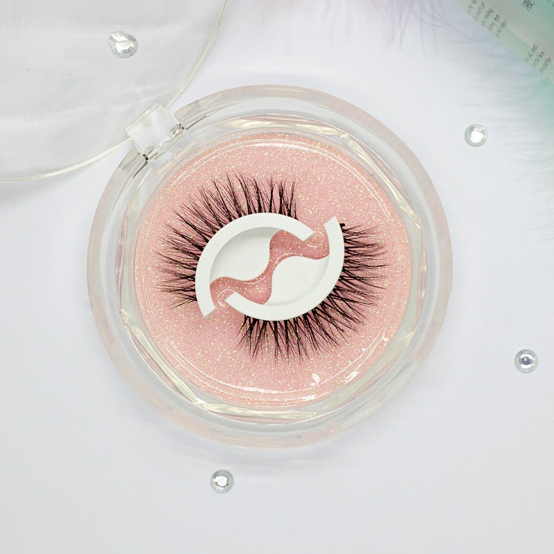 Deliang Glue-Free Self-Adhesive False Eyelash Glue Strip Eyelash Set Mink Hair Natural Imp Transparent Terrier - Image 4