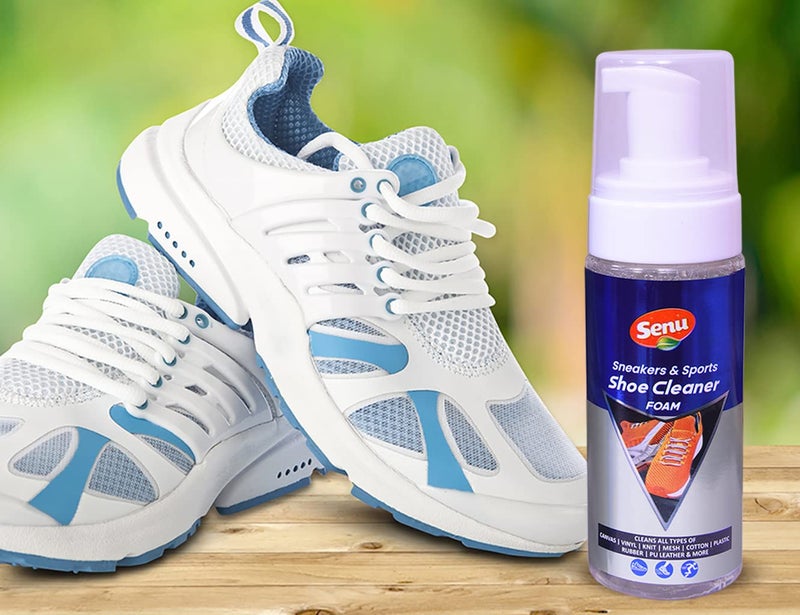 Senu Sneakers & Sports Shoe Cleaner With Brush 150 ml| JUST PUMP & WIPE | ULTIMATE SNEAKER CLEANER | QUICK EASY TO USE | PLEASANT FRAGRANCE | DEODORIZER | - Image 4