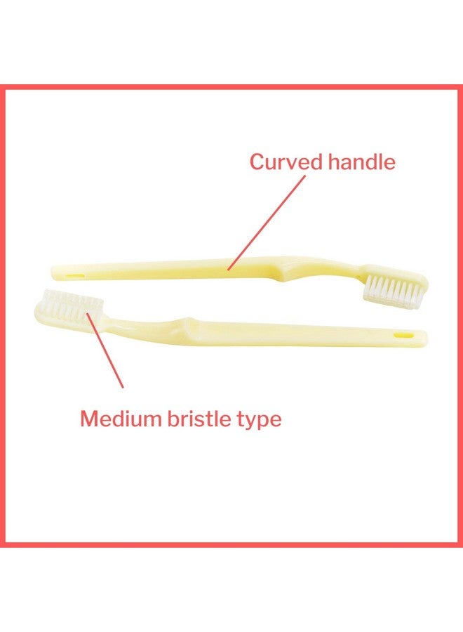 McKesson Toothbrush, Ivory, Medium Bristles, Curved, Individually Wrapped, 144 Count, 1 Pack - Image 3