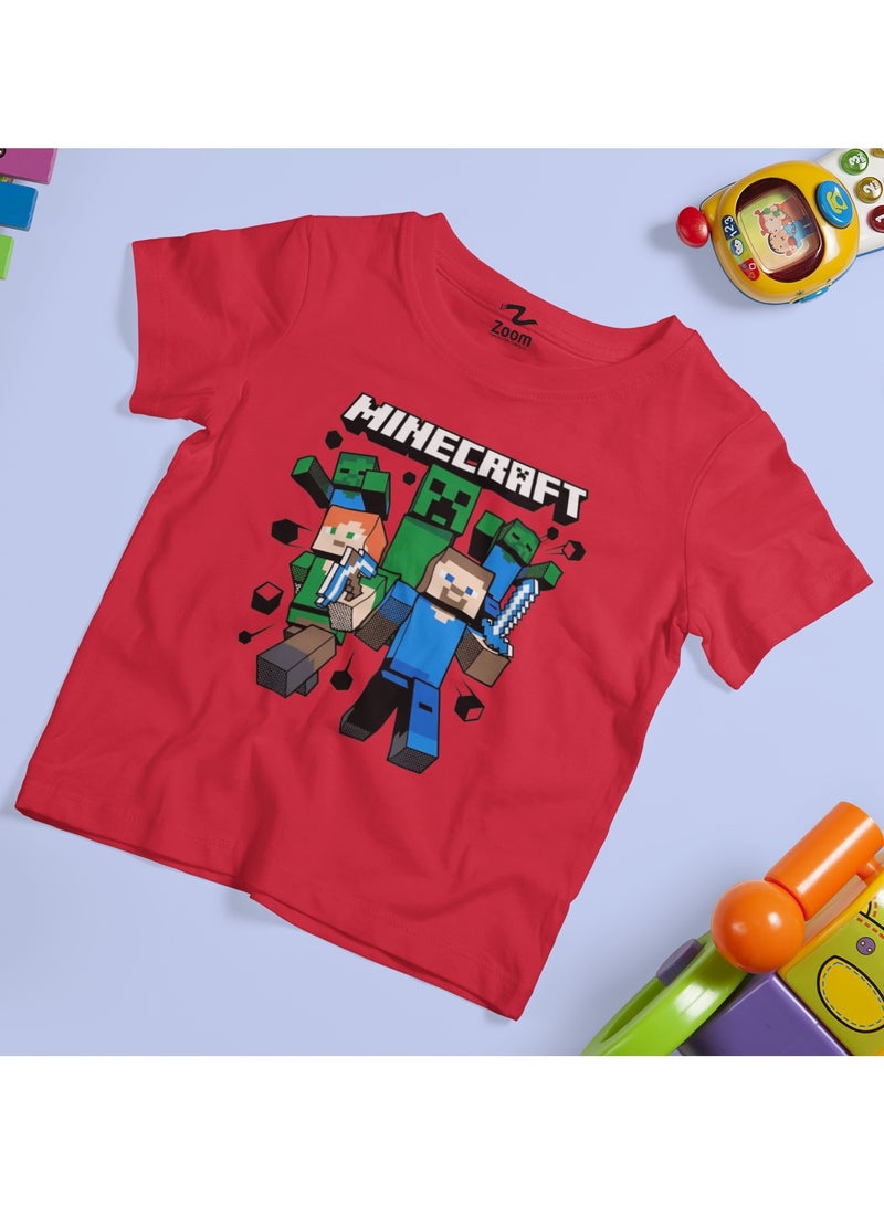 ZOOM MINECRAFT NEW GRAPHIC DESIGN T-SHIRT KIDS