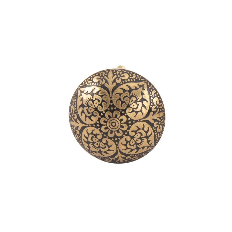ATOM Atom 145 inches Brass Knob for Cabinet Drawer or Door Dresser Wardrobe Kitchen Knob Kids Pulls Handles for Furniture BKBEETALBG Pack of 2  - Image 2