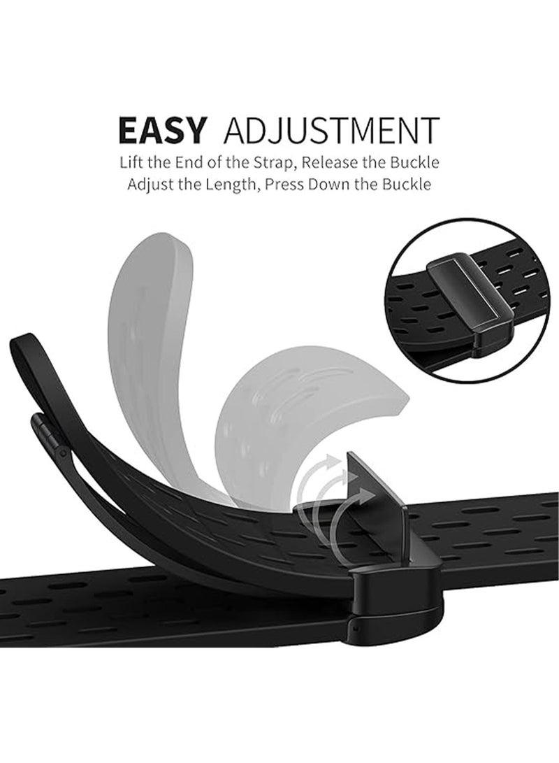 2 Pack Magnetic Buckle Silicone Bands Compatible With Apple Watch 42mm 44mm 45mm 49mm Series 9/8/7/SE/6/5/4/3/2/1 IWatch Ultra/Ultra 2/Strap Adjustable Wristbands Hole design Silicone Strap - Image 3
