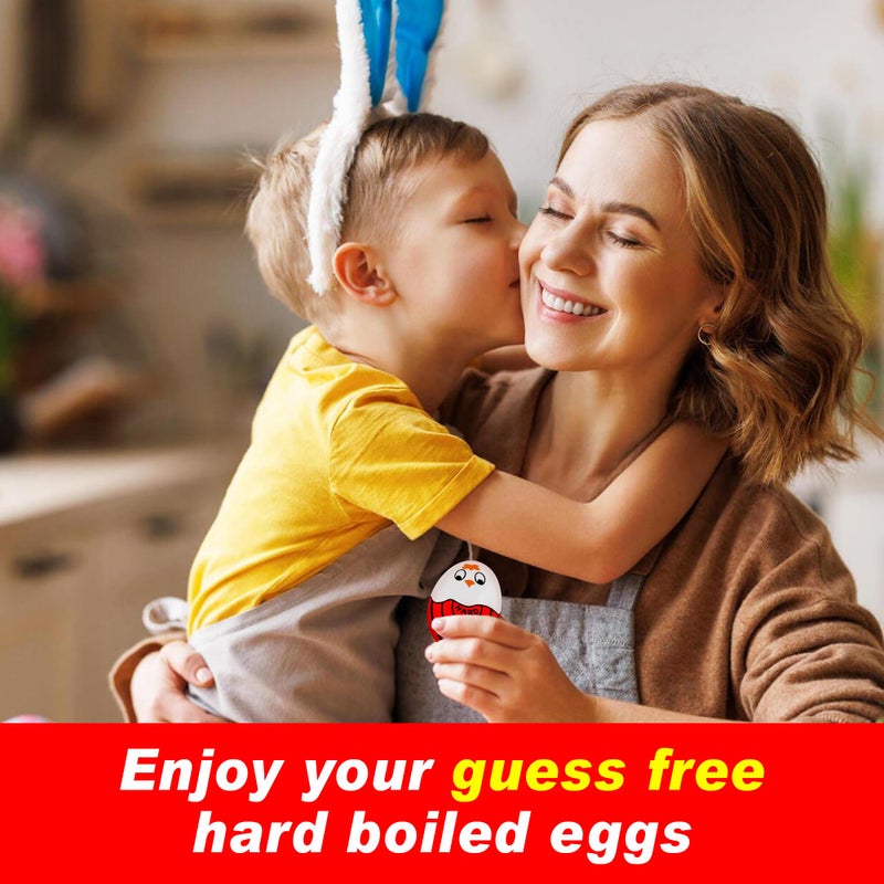 Eggssentials Pack of 2 Red Egg Timer That Goes in Water â€“ Egg Timer for Hard Boiled Eggs and Soft Boiled Eggs, Red Color Fades for Accurate Doneness. - Image 5