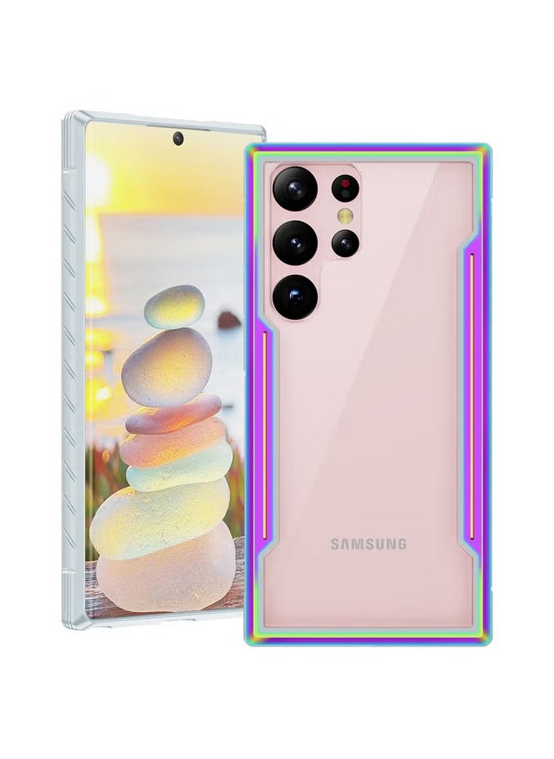 X-level Samsung Galaxy S23 Ultra Clear Case Cover Protection with Alloy Edge 3 meter high Anti-drop Comfortable Touch back Cover Support wireless Charging Camera len Protector Shell for Galaxy S23 Ultra  - Image 1