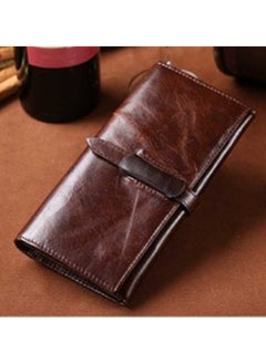 ماركة غير محددة حقيبة جلدية طويلة متعددة الاستخدامات بلون القهوة  - Image 5