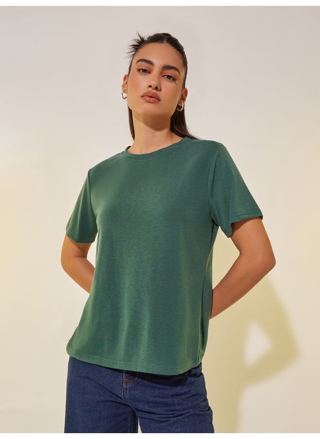 Take Two Take Two Slogan Print Round Neck T-Shirt  - Image 4
