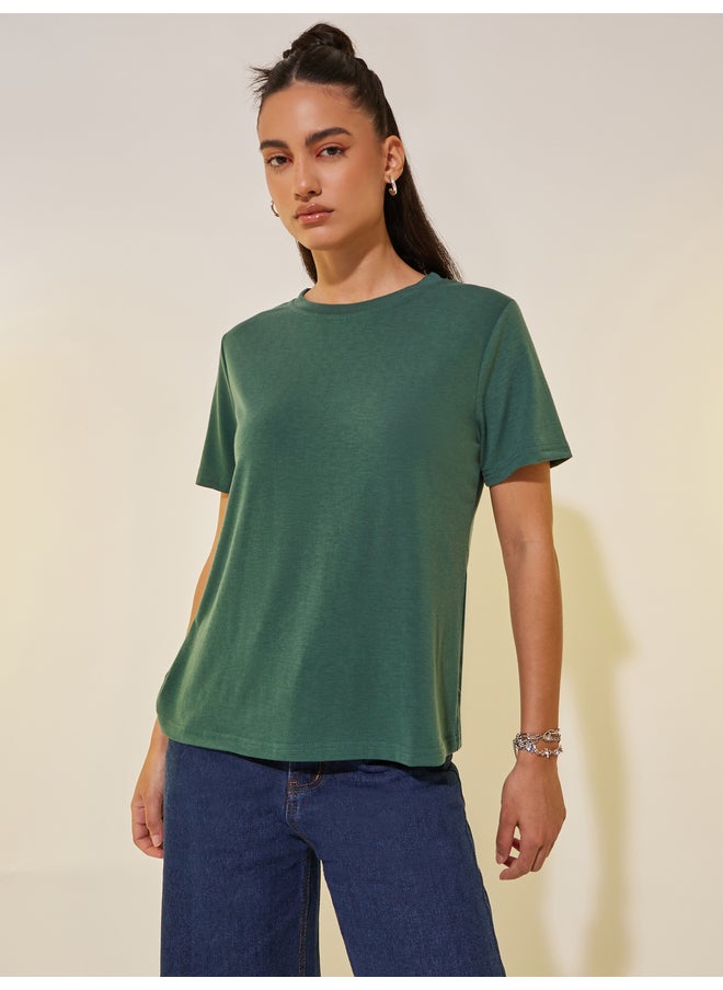 Take Two Take Two Slogan Print Round Neck T-Shirt  - Image 3