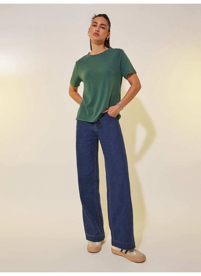 Take Two Take Two Slogan Print Round Neck T-Shirt  - Image 2
