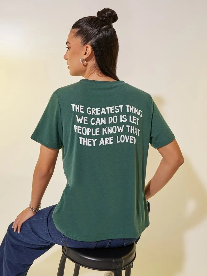 Take Two Take Two Slogan Print Round Neck T-Shirt