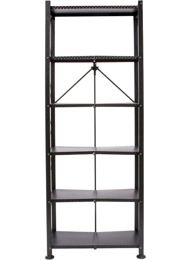 Origami RB-OTM-BLA Bookshelf, Stamped Shelving, Black - Image 1